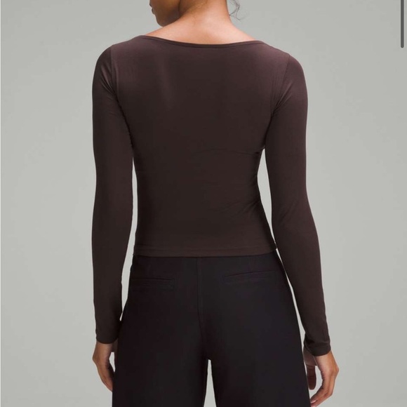 Lululemon Modal-Silk Blend V-Neck Long-Sleeve Shirt - Picture 2 of 4